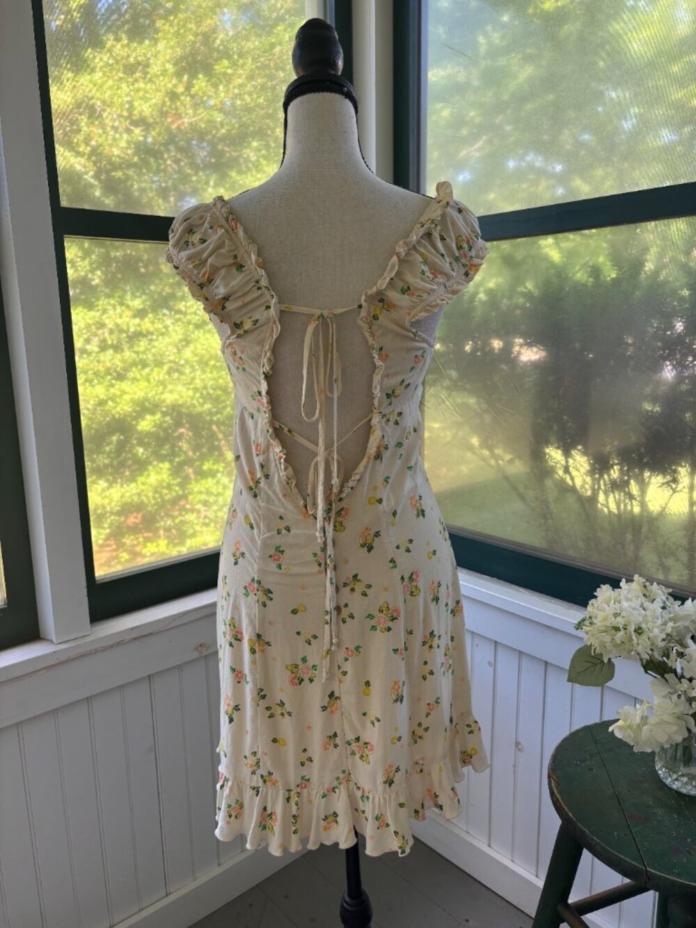 Free People Like a Lady Mini Dress | Citrus Print | Size XS | Like New - Picture 5 of 8